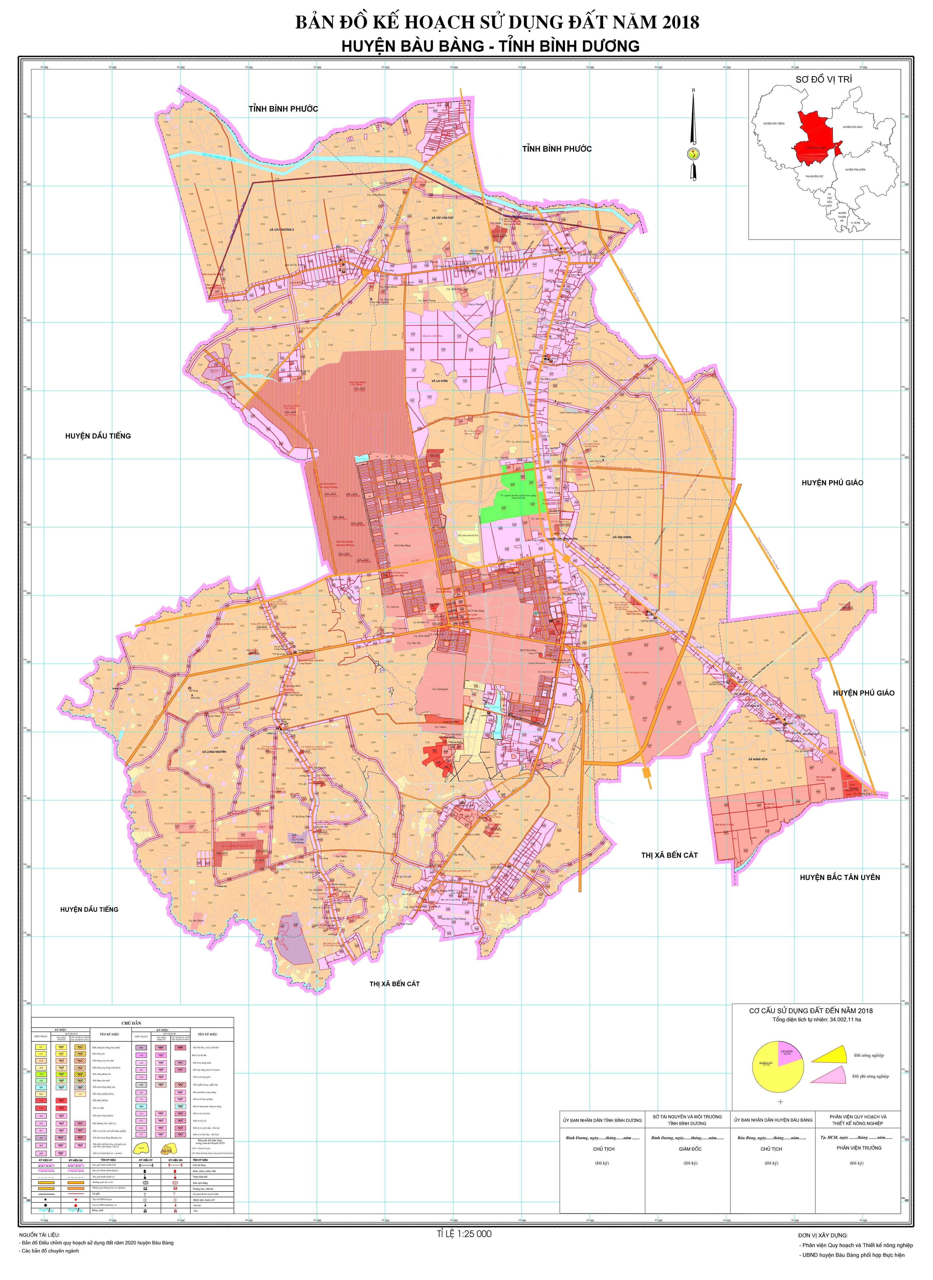 Bản đồ quy hoạch & kế hoạch sử dụng đất tại huyện Bàu Bàng, Bình Dương mới nhất 2019 - 2