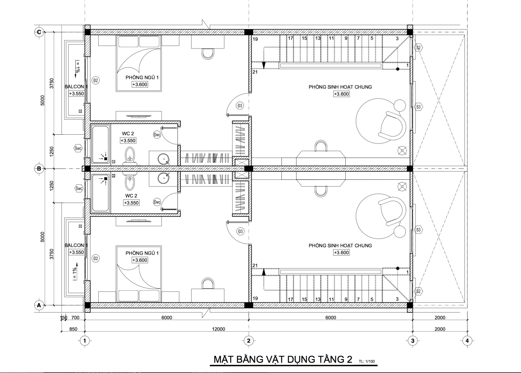 Bản vẽ thiết kế nhà Phúc An Garden1-MB VD TANG 2
