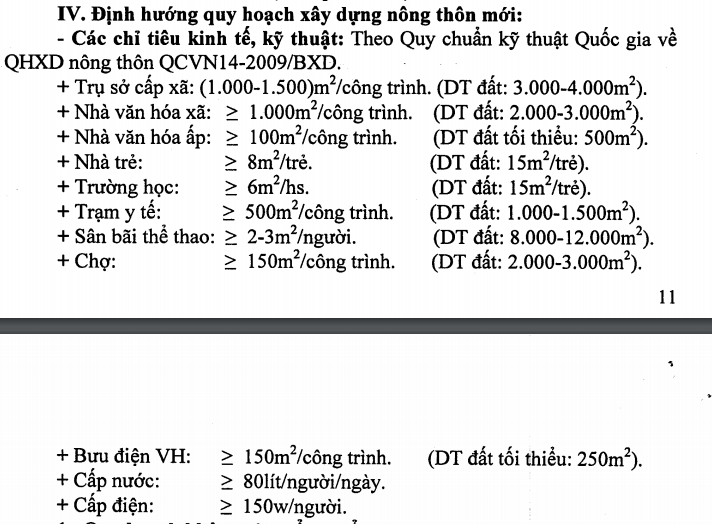 Chỉ tiêu kinh tế - kỹ thuật xã Long Cang