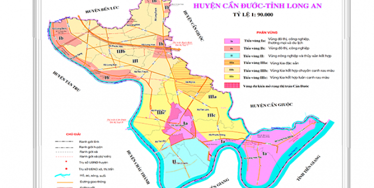 Bản đồ quy hoạch huyện Cần đước, Long An (Mới nhất năm 2019)