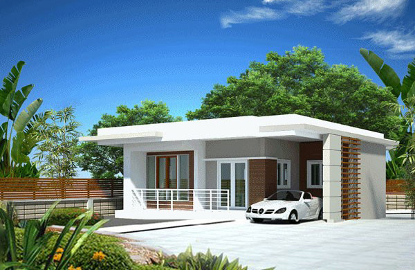 Mẫu nhà cấp 4 mái bằng hiện đại - 4