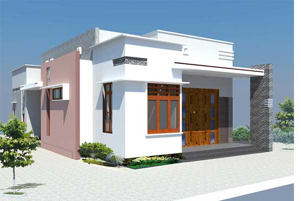 Mẫu nhà cấp 4 mái bằng nông thôn - 3