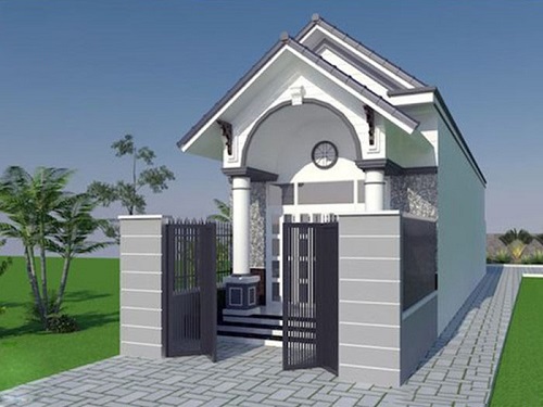 Mẫu nhà cấp 4 đẹp 5x20m dạng nhà ống - 2