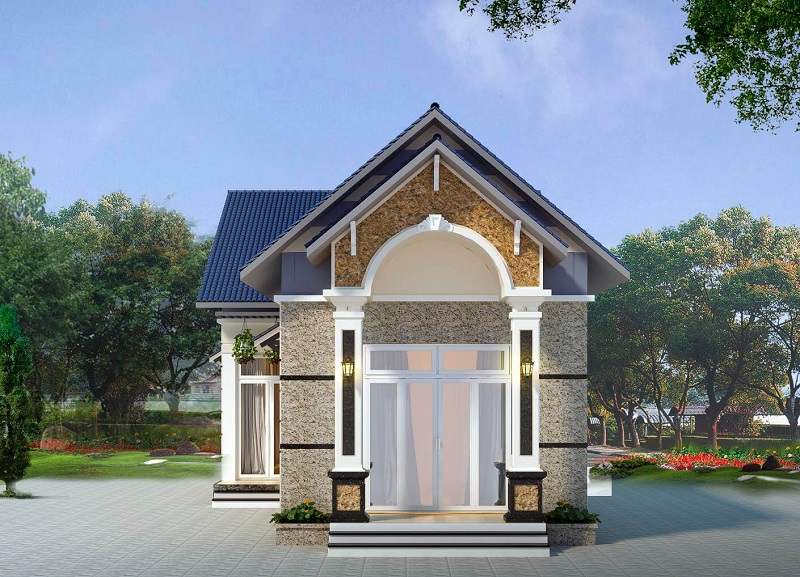 Mẫu nhà cấp 4 đẹp 5x20m mái thái - 2