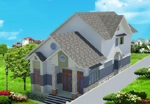 Mẫu nhà cấp 4 đẹp 5x20m mái thái - 4