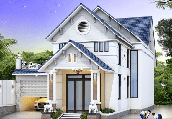 Nhà cấp 4 mái thái có gác lửng - 1