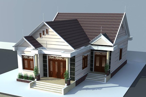 Nhà cấp 4 mái thái có gác lửng - 2