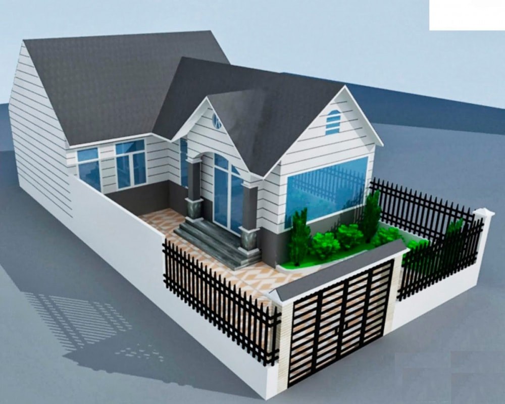 Nhà cấp 4 mái thái có gác lửng - 3