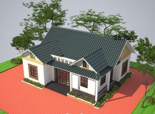 Nhà cấp 4 mái thái nông thôn - 1