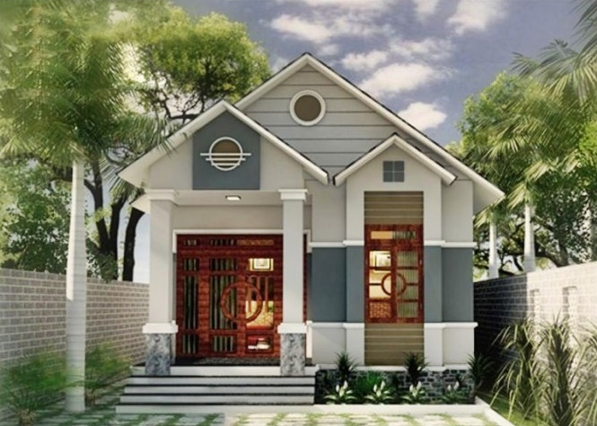 Nhà cấp 4 đơn giản 2 phòng ngủ mái thái - 2