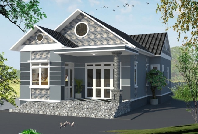 Nhà cấp 4 đơn giản 2 phòng ngủ mái thái - 5