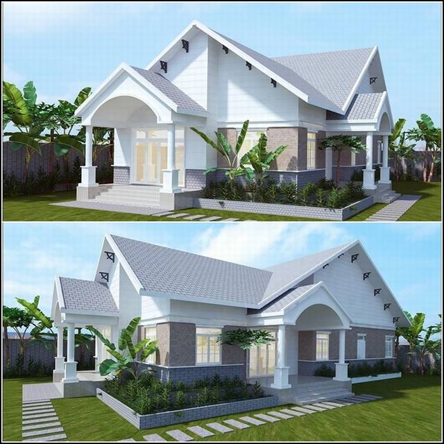 Nhà cấp 4 đơn giản 2 phòng ngủ mái thái - 9