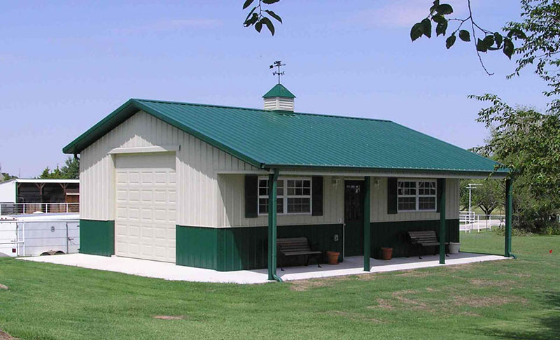 Nhà cấp 4 đơn giản dạng ống, mái tôn - 9