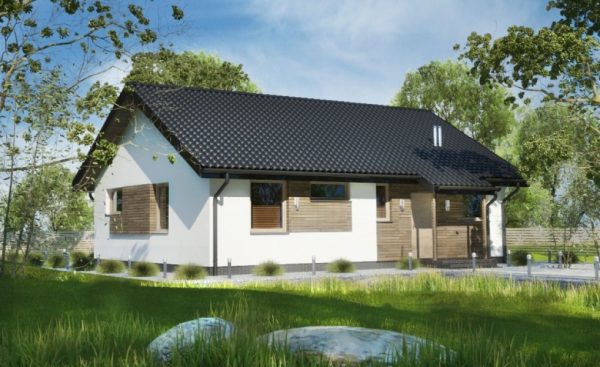 Nhà cấp 4 đơn giản dạng ống, mái tôn - 6