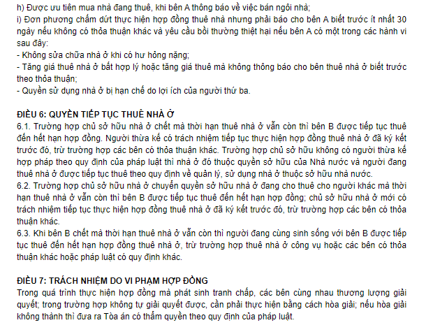 Mẫu hợp đồng cho thuê nhà ở - 5