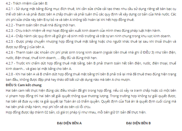 Hợp đồng thuê mặt bằng - 6