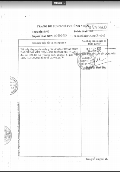 trang bổ sung giấy chứng nhận 