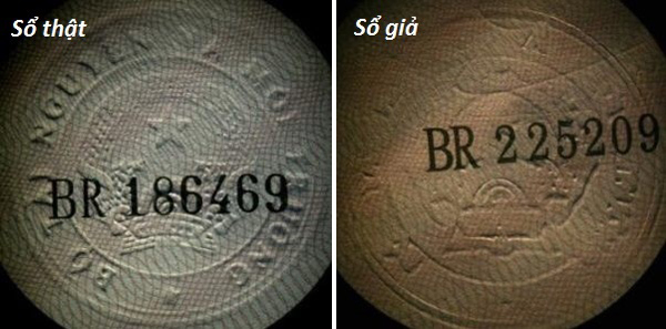 kiểm tra dấu nổi trên Giấy chứng nhận