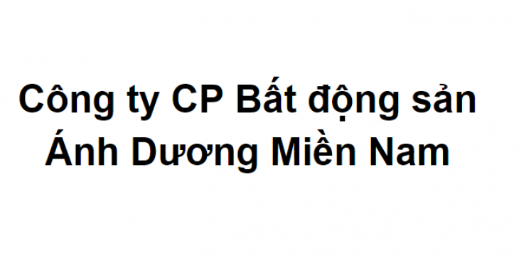 Giới thiệu Công ty CP BĐS Ánh Dương Miền Nam (đầy đủ nhất)