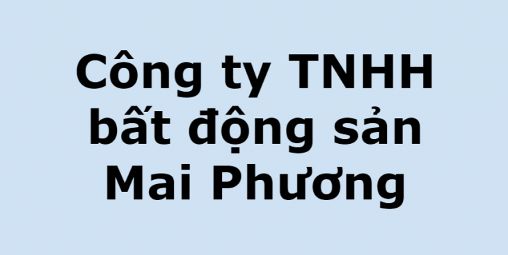Công ty TNHH bất động sản Mai Phương: Tất tần tật thông tin [đầy đủ nhất]