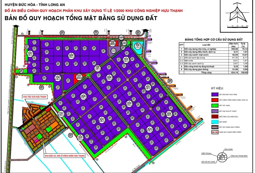 Quy mô Khu công nghiệp IDICO Hựu Thạnh
