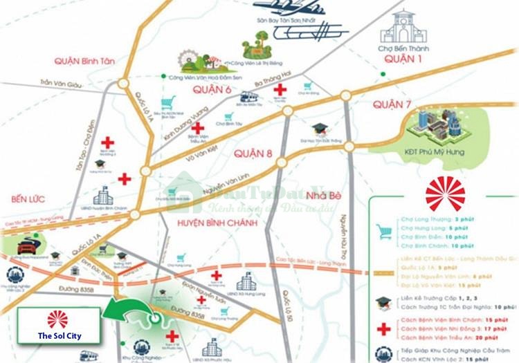 Vị trí The Sol City Thắng Lợi