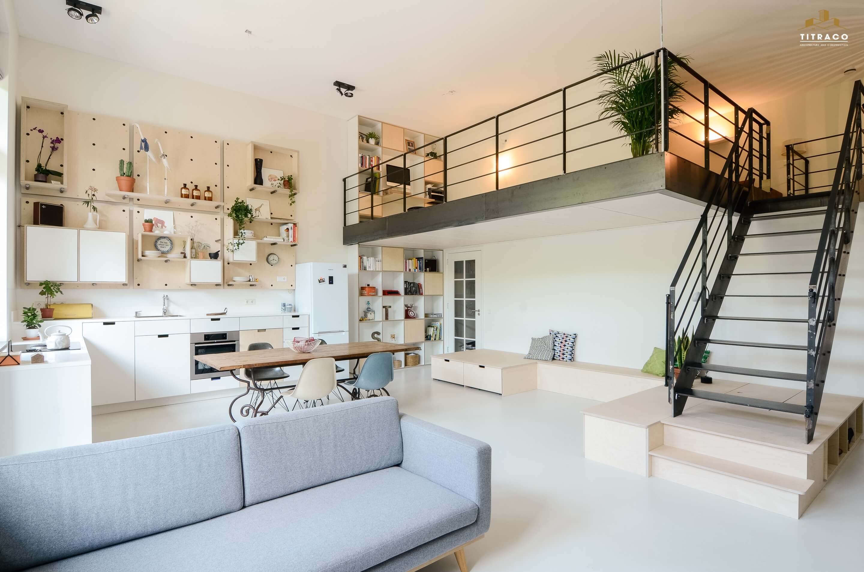 Nhà 1 tầng có gác lửng đẹp 2