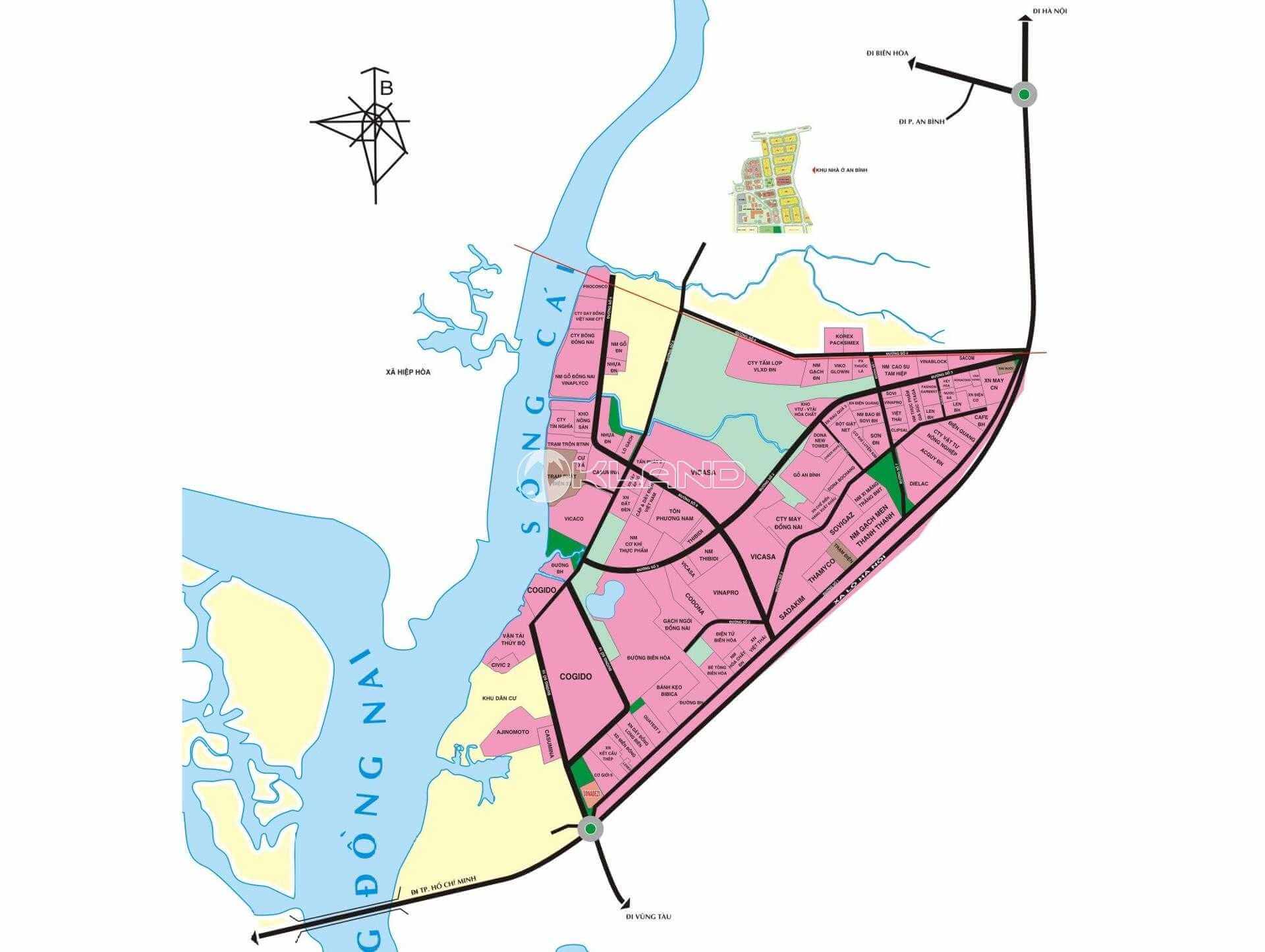 vị trí khu công nghiệp Amata