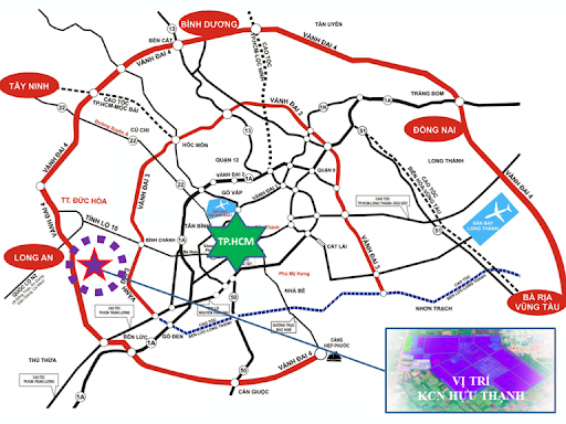 Vị trí Khu công nghiệp IDICO Hựu Thạnh