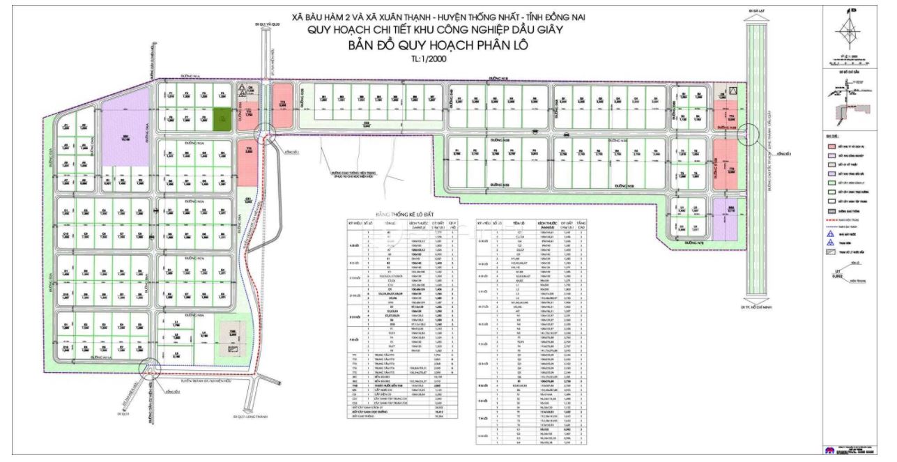 bản đồ quy hoạch khu công nghiệp Dầu Giây