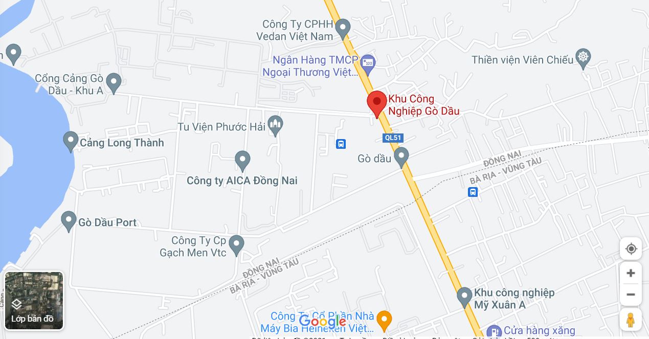 Vị trí Khu công nghiệp Gò Dầu