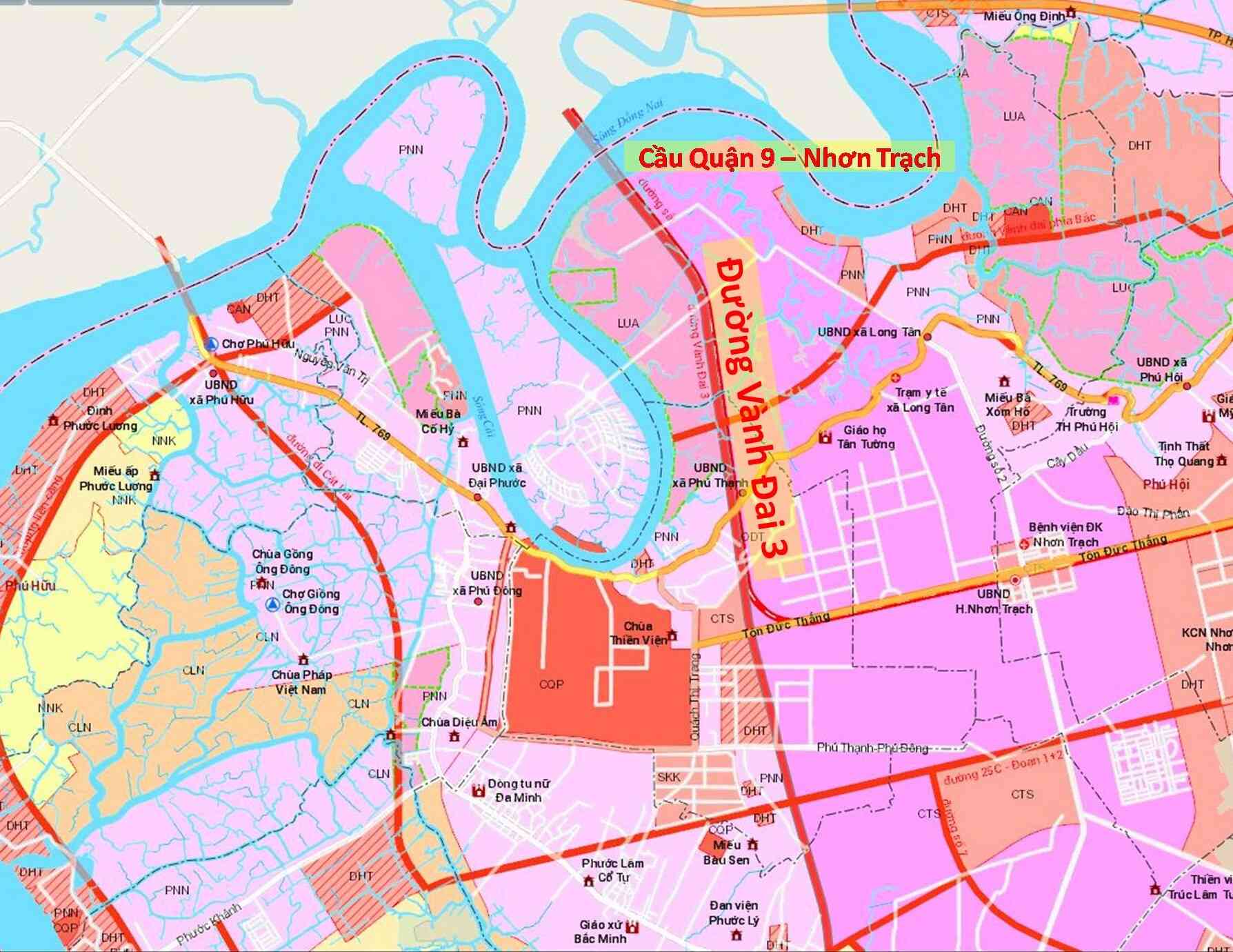 Quy hoạch Vành Đai 3 đoạn Nhơn Trạch