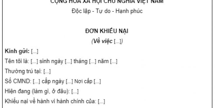 #5 mẫu đơn khiếu nại về đất đai thông dụng nhất (Mới nhất)