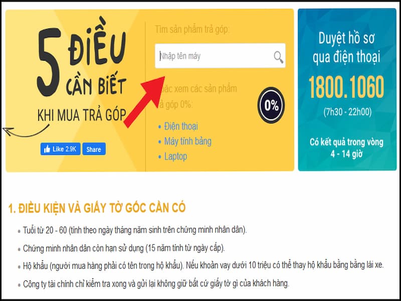 Mua trả góp cần những gì?