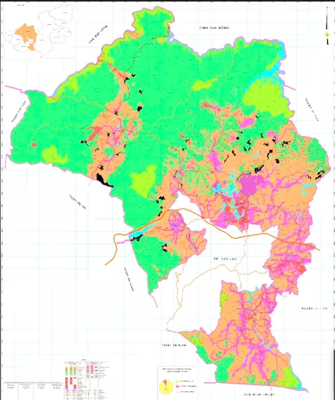 Bản đồ quy hoạch huyện Bảo Lâm 1