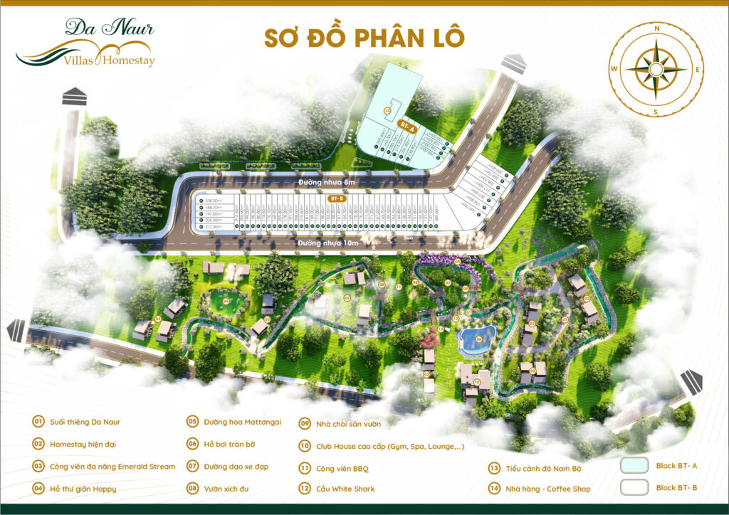 Bản đồ phân lô Da Naur villas & homestay
