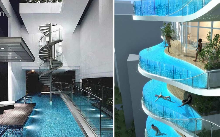 Thiết kế hồ bơi mini trong nhà phố -1