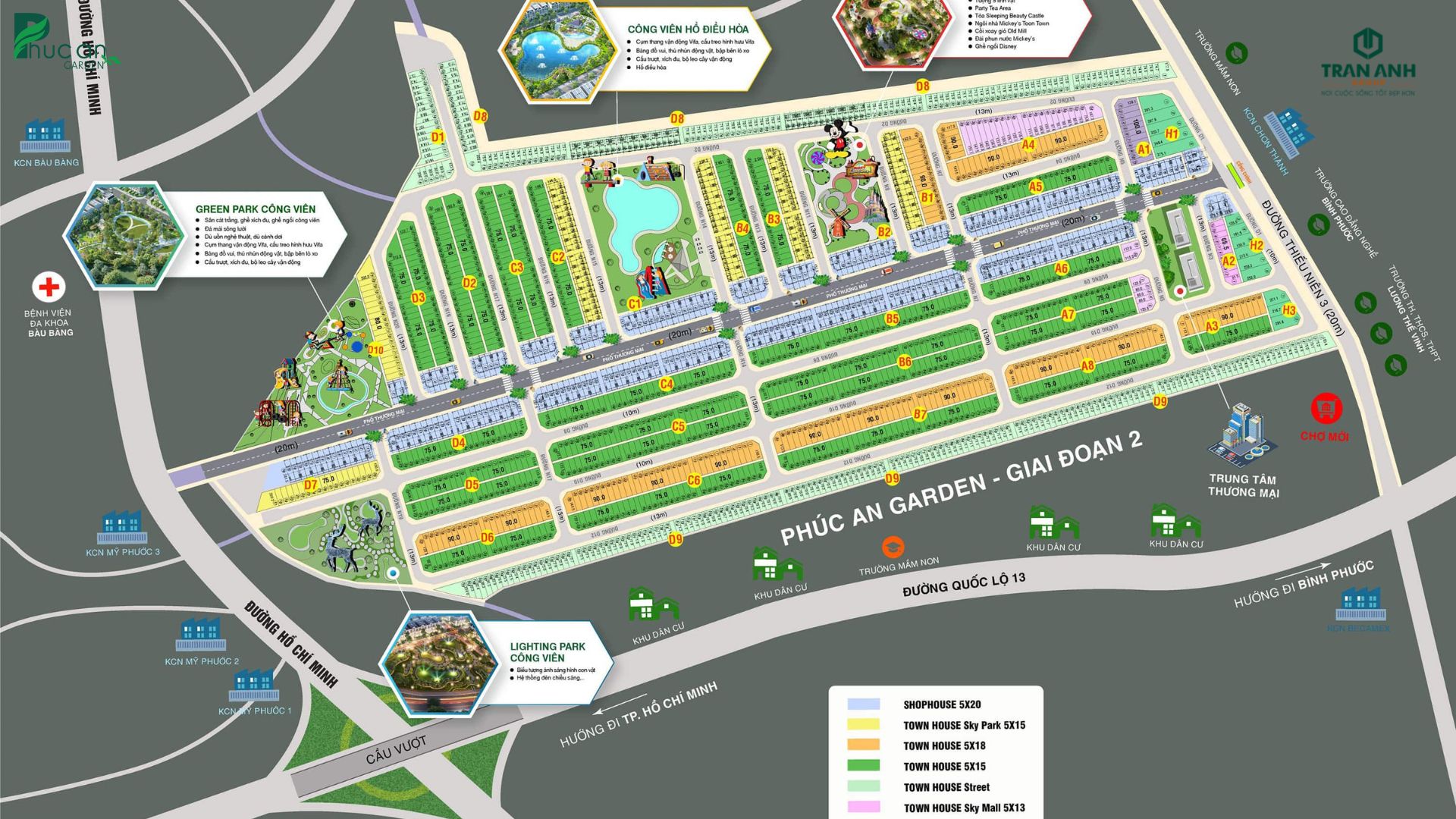 Sơ đồ phân lô Phúc An Garden