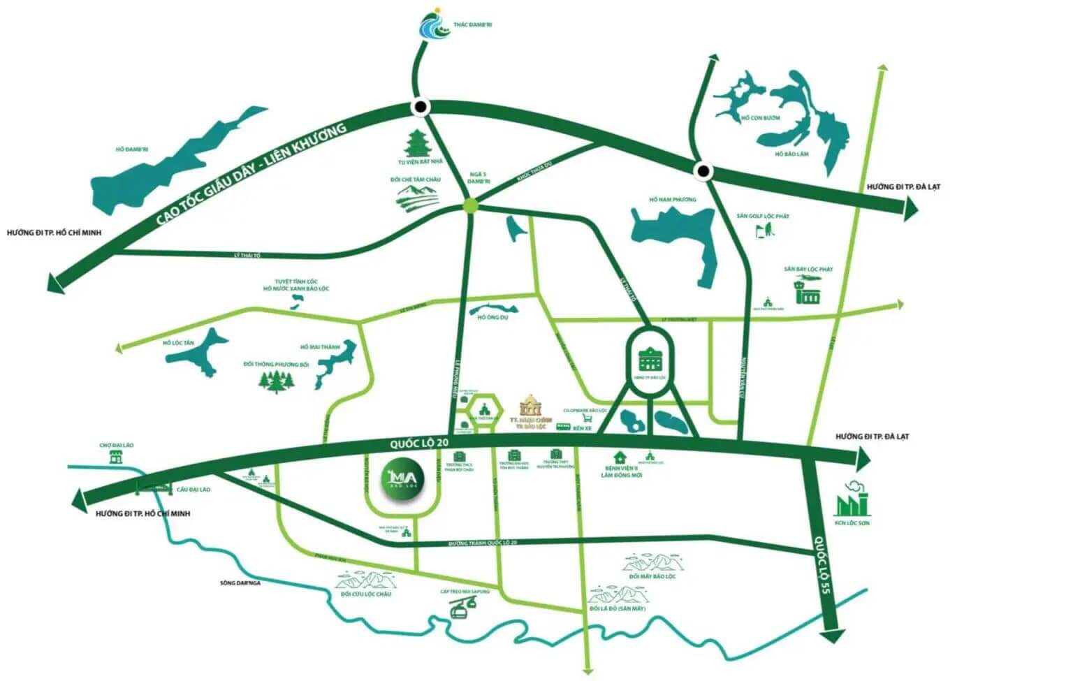 vị trí La Mia Bảo Lộc - 2