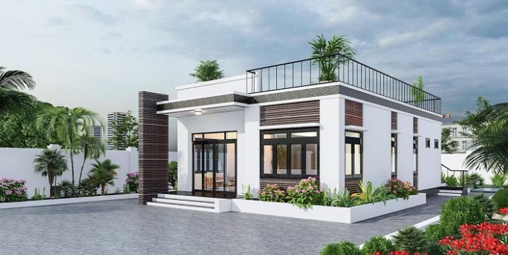 TOP 12+ mẫu thiết kế xây nhà cấp 4 mái bằng giá rẻ, đẹp nhất 2023