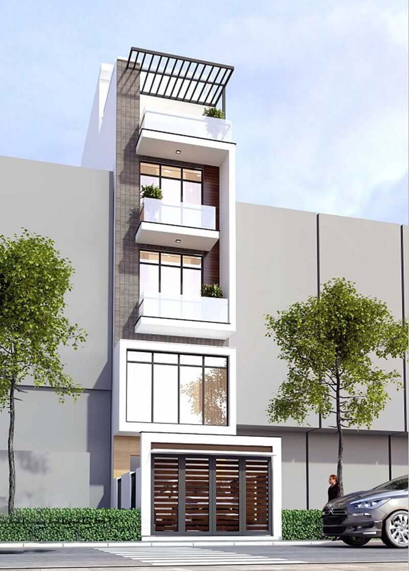 mẫu thiết kế xây dựng nhà phố đẹp 19