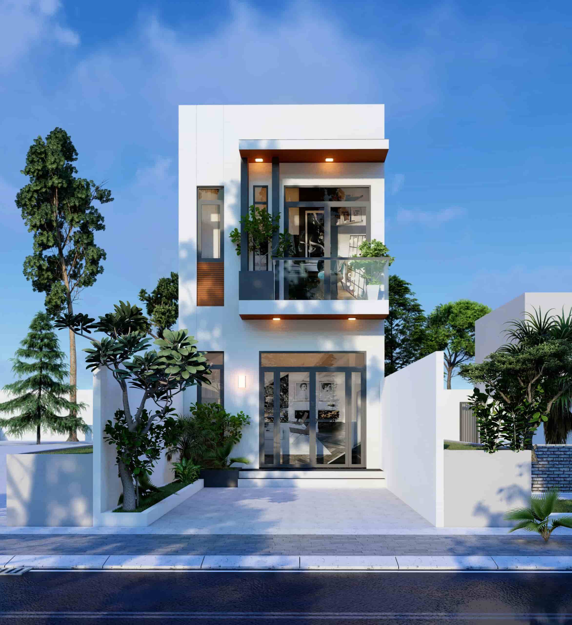 mẫu thiết kế xây dựng nhà phố đẹp 5