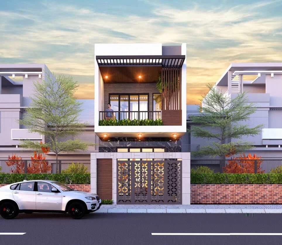 mẫu thiết kế xây dựng nhà phố đẹp 6