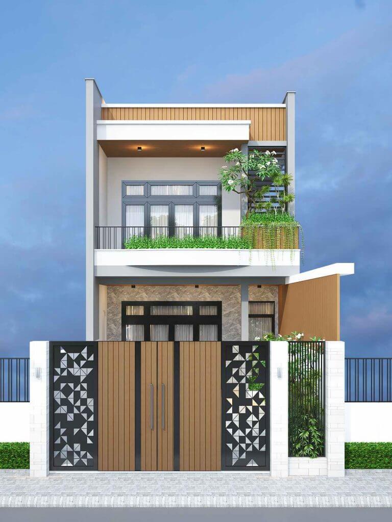 mẫu thiết kế xây dựng nhà phố đẹp 7