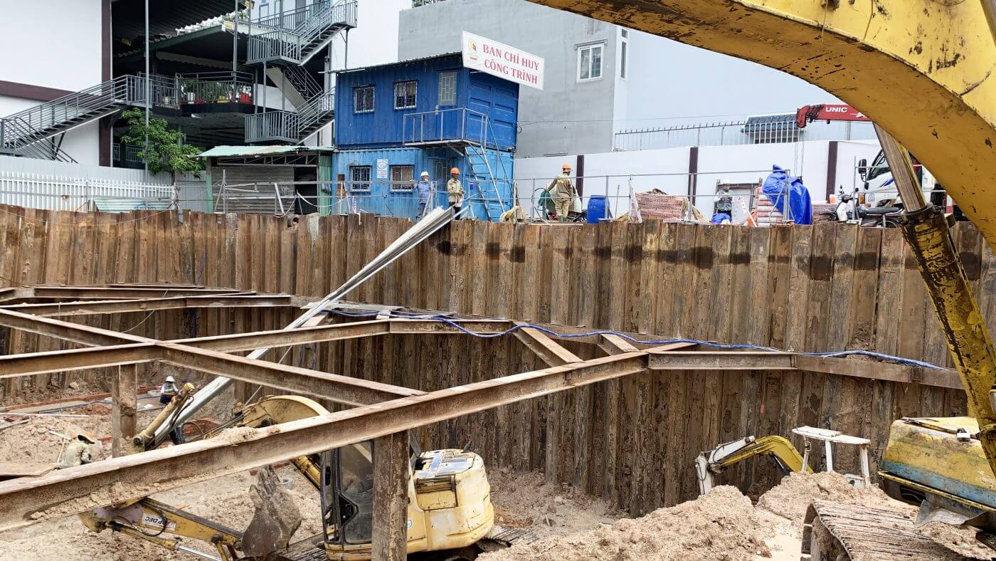 Thi công tầng hầm nhà phố - 1