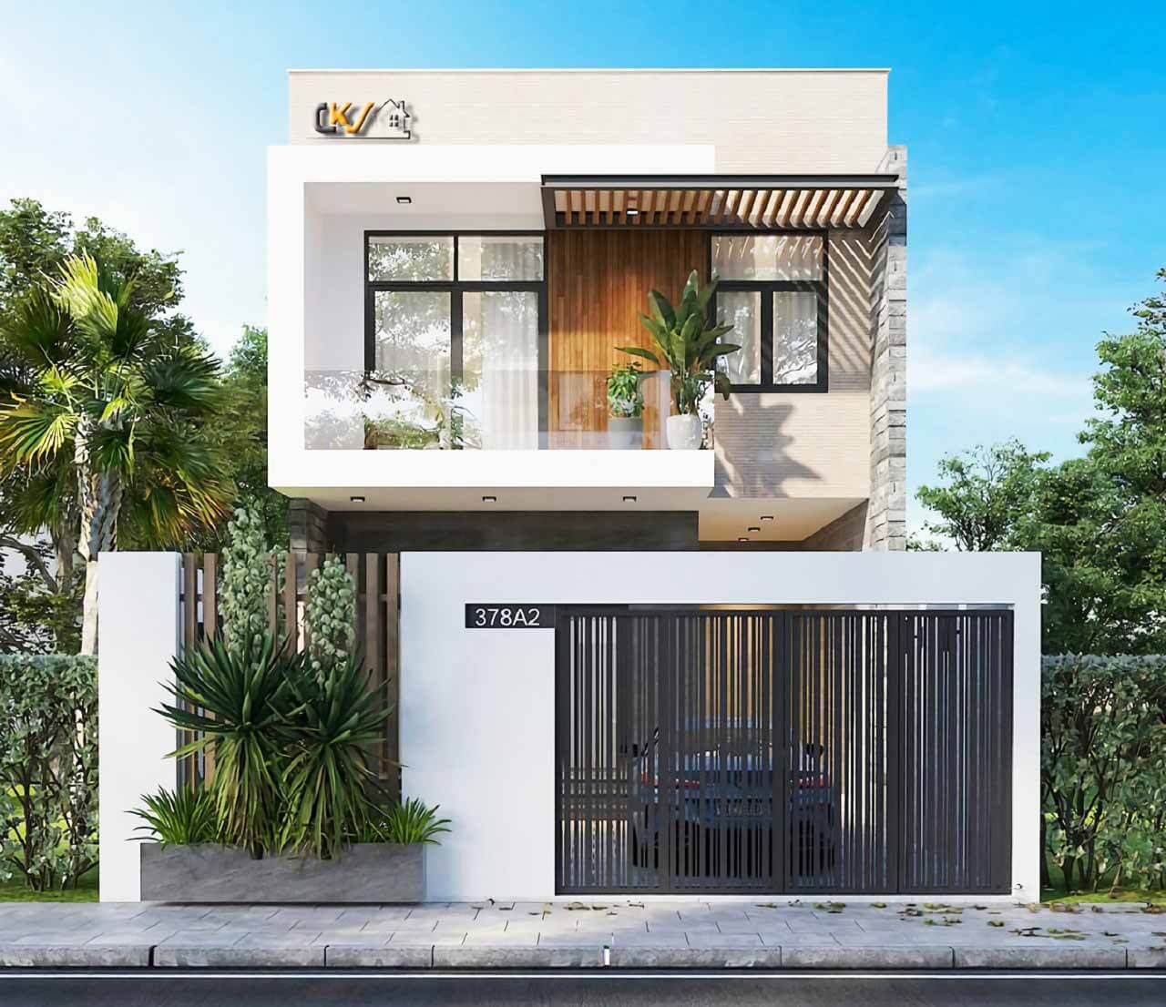 Xây nhà phố 1 trệt 1 lầu - 1