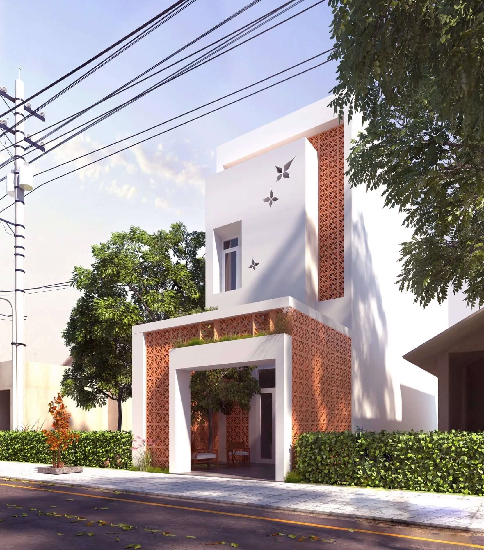 xây nhà phố 1 trệt 1 lầu