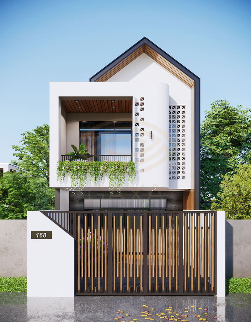 Xây nhà phố 1 trệt 1 lầu - 2