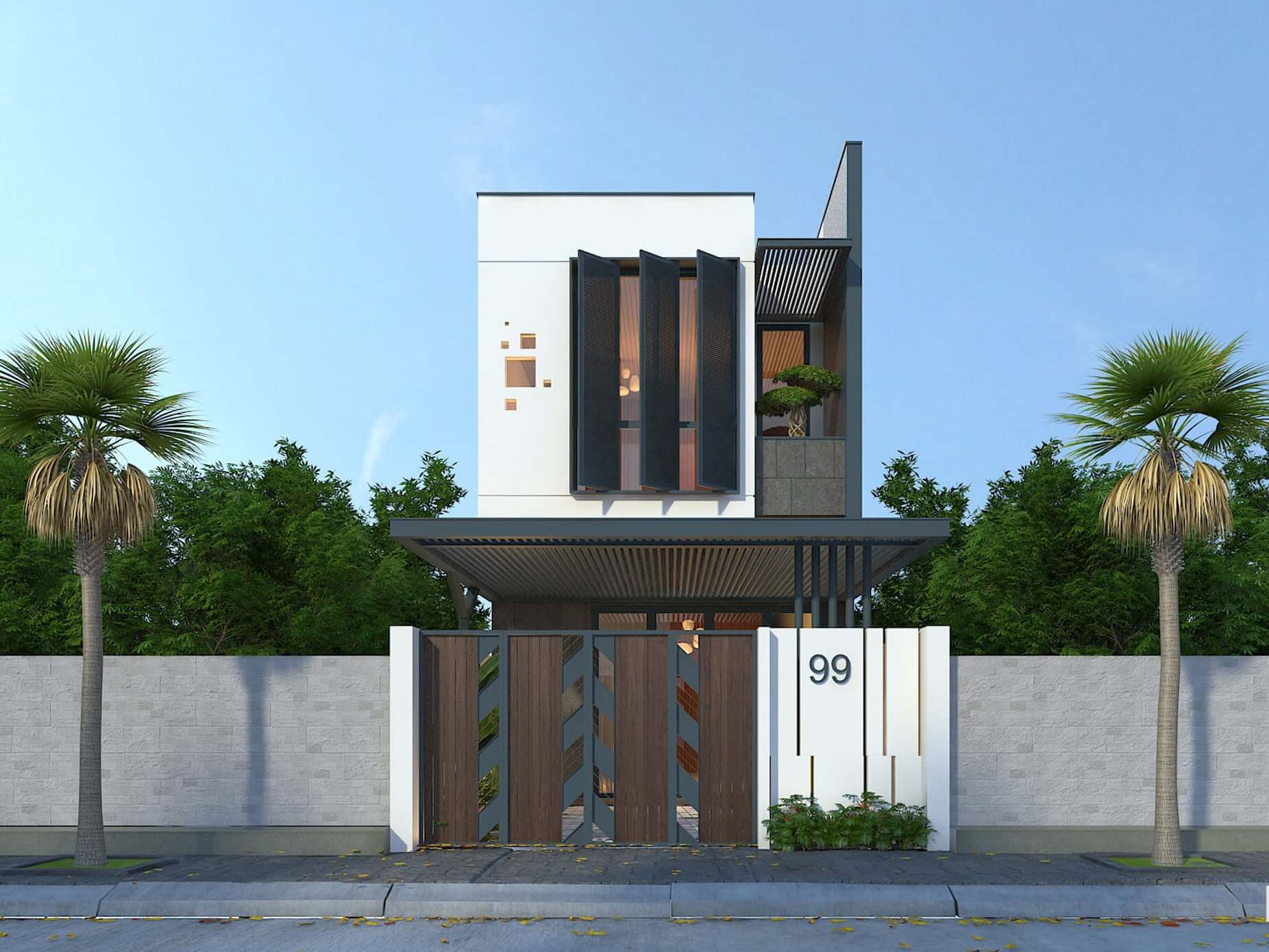 Xây nhà phố 1 trệt 1 lầu - 6