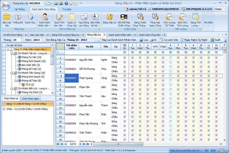 Phần mềm nhân sự Perfect HRM 2012 